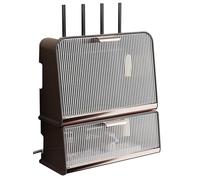 Wall-Mounted Plastic Router Sto Box - WiFi Router Shelf, Cable nizer & Power Strip Hideay, Ideal for Ma Center & ment (Combinat of 6)