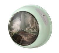 Wall Mounted Plastic Wrap Storage Box, 3 Grids Rotating Cling Film Sleeve Storage Box No Drilling Shower Cap Organizer for Kitchen Bathroom Passage (Green)