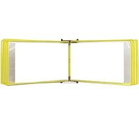 Wall Mounted Poster Flip Book Display， A4 Document Organizer Wall Mounted Display File Holder 13x9x3.9IN(Yellow)