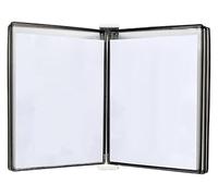 Wall Mounted Poster Flip Book Display， File A3 Display Wall Folder, A3 [16.53inch×11.69inch] 10 Pockets(Black)