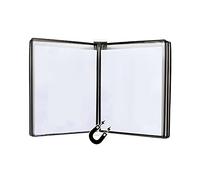 Wall Mounted Poster Flip Book Display, File A3 Folder -, [16.53inch×11.69inch] 10 Pockets, Attached to Metal Device(Blu)(Black)