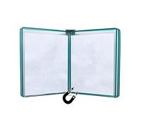 Wall Mounted Poster Flip Book Display, File A3 Folder -, [16.53inch×11.69inch] 10 Pockets, Attached to Metal Device(Blu)(Green)