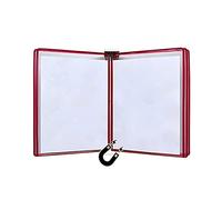 Wall Mounted Poster Flip Book Display, File A3 Folder -, [16.53inch×11.69inch] 10 Pockets, Attached to Metal Device(Blu)(Red)