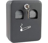 Wall Mounted Powder Coated Cigarette Bin Black Ash Bin (Small 16 x 9 x 20cm)