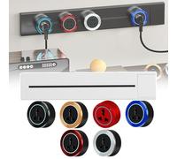 Wall-Mounted Power Slide Rail with Universal Sockets for Kitchen and Office Use
