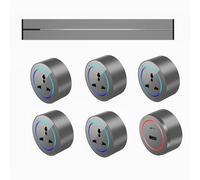 Wall-Mounted Power Track Socket 8000W, Kitchen Office Embedded Slide Rail Wiring Board, 2500W Adapter 40cm
