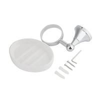 Wall Mounted, Premium Chrome Plated Brass Stainless Steel Modern Round Design Dish Holder for Bathroom 16.5cm Length