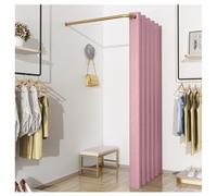 Wall-Mounted Privacy Divider with Shading Curtain, Corner Fitting Room for Office, Mall, and Boutique - Stylish Space Separator for Enhanced Privacy and Comfort