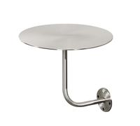 Wall-Mounted Pub Table, Stainless Steel Side Table for Café and Commercial Dining, Space-Saving Design, 35cm/14inch Flip-Top Table for Desserts and Drinks