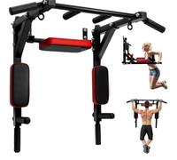 Wall Mounted Pull Up Bar & Dip Station | Heavy Duty Multifunctional Power Tower for Home Gym Chin Ups Dips Leg Raises & Strength Training Fitness Equipment ((STYLE 2))