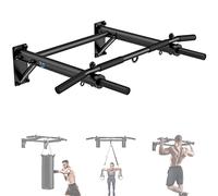 Wall Mounted Pull Up Bar，Thicken Steel Max Load 300 lbs，Punch Bag and TRX Training Hook for Home Gym Upper Body Workout Chin up Bar