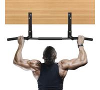Wall Mounted Pull Up Bar, Wall Mount Gym Training Exercise Bars, Upper Body Workout Bar for Home Gym Exercise Strength Training (Dark Black)
