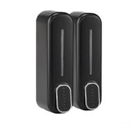 Wall Mounted Pump Bottles for Soap, Shampoo, and Conditioner, Features Individual Chambers for Neat Organization (Black)