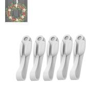 Wall Mounted Punch-Free Adhesive Removable Cord Holder Organizer, Command Cord Bundlers for Garland, Cord Organizer, No Tools Cord Bundlers for Hanging Electrical Cables (5pcs,White)