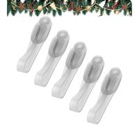 Wall Mounted Punch-Free Adhesive Removable Cord Holder Organizer, Command Strips, Cord Organizer for Appliances, Garland Straps for Mantle (Transparent, 5)