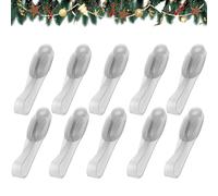 Wall Mounted Punch-Free Adhesive Removable Cord Holder Organizer, Command Strips, Cord Organizer for Appliances, Garland Straps for Mantle (Transparent, 10)