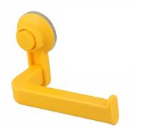 Wall-Mounted Punch- Paper Towel Holder with Strong Suction Cup for Bathroom Kitchen Toilet - Abs Plastic Roll Dispenser 10 X 14.5 Cm No-Drill Installation(Yellow)