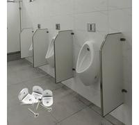 Wall-Mounted PVC Urinal Partition for Men - Privacy Divider with Accessories Perfect for Commercial Restrooms Enhances Functionality & Long-Lasting Use.