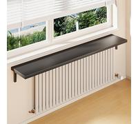 Wall-Mounted Radiator Shelf Space-Saving Storage Rack for Home Black 60x30 cm (23.6x11.8 in) Essential Heating Tray Stylish nizer