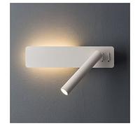 Wall Mounted Reading Lamp LED Wall Lamp with Switch 350°Rotatable Bedside Wall Light Modern Reading Lamp Indoor Lighting Fixture 3000K for Bedroom Hotel Bar Coffee Shop Office,Black