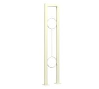 Wall-Mounted Rectangular Stair Railing - Beige Safety il for Concrete Brick Stairs 85cm (33in) - Durable Indoor Support for Home & Office