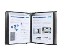 Wall Mounted Reference Organizers 10 Easy-Loading Display Pocket for Warehouse Laboratory Metal Panel Stand