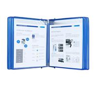 Wall Mounted Reference Organizers, 10 Pockets Easy to Load Display for Warehouses, Laboratories, Metal Panels