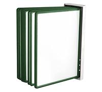Wall Mounted Reference System, Catalog Display Rack, 10 Panels Wall Display System, Wall Mount Display Panels, Metal Panel System, for Warehouse, Workshop, Shop, Laboratory (Color : Red)(Color:Green)