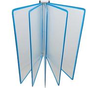 Wall Mounted Reference System with Double-sided Panels, A4 Folder and Poster Display Stand for Office Organization