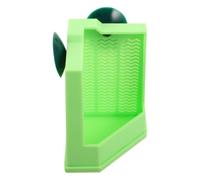 Wall-mounted Reptile Insect Feeder Bowl with Suction Cup, Plastic Green | Corner Hanging Dish for Terrarium Tanks, Reduces Stress, Avoids Tipping and Spills, for Amphibians Crickets