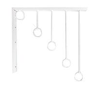 Wall-mounted Retail Store Garment Rack Clothing Hanger,Underwear Panty Rack Shorts Display Bra Stand,Clothes Organizer,for Bedroom/Boutique,Metal Pipe Hanging Rack (Color : White)