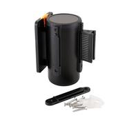 Wall-Mounted Retractable Barrier with 2M/3 meters/5M Red Belt, 3-Way Adjustable Direction, Includes Buffer Brake, Perfect for Crowd Control & Safety Solutions