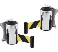 Wall Mounted Retractable Belt Barrier 3m Queue Control System Easy Install Crowd Management Solution for Events & Public Safety & Effective