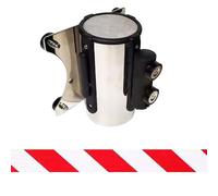 Wall Mounted Retractable Belt Barrier for Crowd Control, Magnetic Queue Management Solution Ideal for Stores Airports Banks and Schools