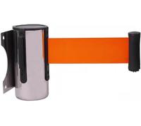 wall mounted retractable belt barrier, Retractable Wall Mounted Crowd Control Barrier, Queuing Tape, Caution Belt(9.8FT)