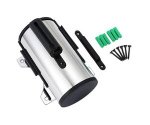 Wall Mounted Retractable Belt Barrier - Stainless Steel Crowd Control Safety Belt With Case | //5M Expandable Hazard Ribbon Roadblock For Groceries, Exhibitions, Warehouses & Public Corridors