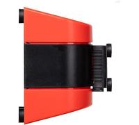 Wall mounted retractable belt barrier， Wall Mounted Tape, Yellow/Black Stripe Caution Danger for Outdoor Sport Stanchion Queue(5m/16.4ft)