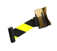 Wall Mounted Retractable Belt Barrier with Steel Case, 6.5Ft/9.8Ft/16.5F Retractable Crowd Control Barriers/5M/16.5Ft