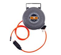 Wall Mounted Retractable Hose Revoltable - Compact 6m Retractable Hose Reel with Automatic Rewind, Hose Layer Guide, 7 Function Spray , Includes