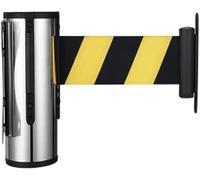 Wall-Mounted Retractable Queue Rope - 2M Portable Crowd Control Barrier Tape for Effective Line Management & Market Isolation System