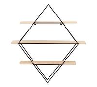 Premier Housewares Brixton Rhombus Shelves, Black