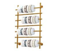 Wall-Mounted Ribbon Display Rack, Multi-Functional Scarf, Gift Wrap Holder, Belt Hanger, Towel Rack, Tie & Scarf Storage for Retail Stores