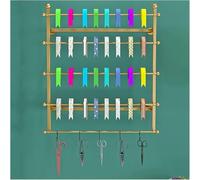 Wall-Mounted Ribbon Storage Organizer Rack, 5-Tier Display Stand for Wrapping Paper Rolls, Space-Saving Vinyl Roll Holder