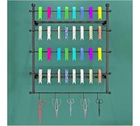 Wall-Mounted Ribbon Storage Organizer Rack, 5-Tier Display Stand for Wrapping Paper Rolls, Space-Saving Vinyl Roll Holder