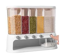 Wall Mounted Rice Dispenser - 20KG Grain Storage Container Compartments, Dry Food Organizer | Kitchen Wall Unit Cereals, Flour, Lentils, Seeds, Airtight Home Storage Solution for Pantry Meal Prep Area