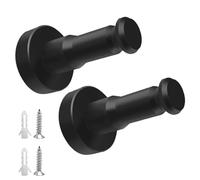 Wall Mounted Robe Hook Towel Hooks, Fixing, Gentleman black | Aluminum Wall Fasteners, Water Resistant, Contemporary Deck for House, Bathroom Storage Hangers