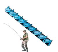 Wall Mounted Rod Rack | Vertical Storage Equipment, 9 Holes Rod Holder Without Installation | For Outdoor Exhibition Garage Boats Floor Bulls