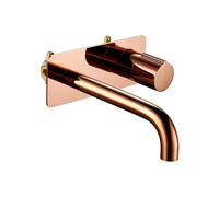 Wall Mounted Rose Gold Mixer Tapdual Control Single Handle Sink Faucet for Hot & Cold Water Polished Finish Elegant Kitchen & Bathroom Fixturerose Gold