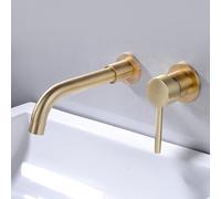 Wall-Mounted Rotatable Kitchen & Bathroom Faucet - Modern Brushed Nickel Mixer Tap, Easy Install Water Fixture Perfect for Contemporary Home Decor