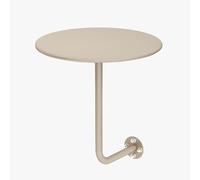 Wall Mounted Round Bar Table Modern L Shaped Iron Art Floating Desk for Cafe & Dessert Shop Stylish End Table in Champagne Finish